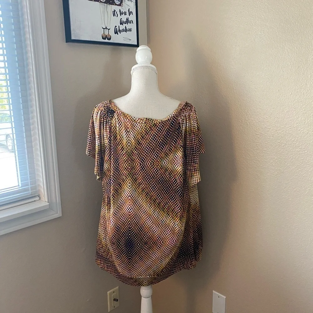 Worthington pixelated dots top, Sz. 3X